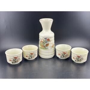 Vintage OMC Sake Set, Guilded Grouse